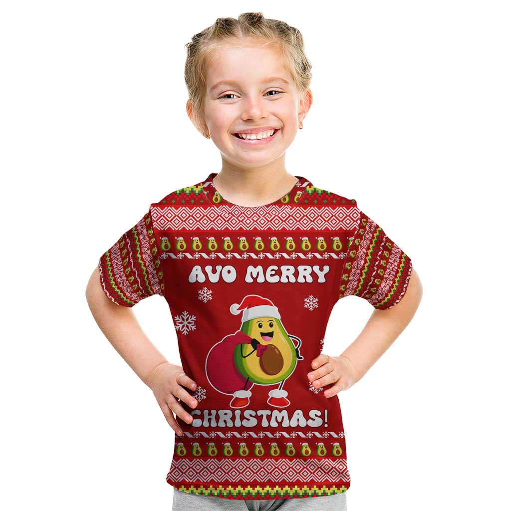 Avo Merry Christmas Kid T Shirt Xmas Holiday Patterns - Wonder Print Shop