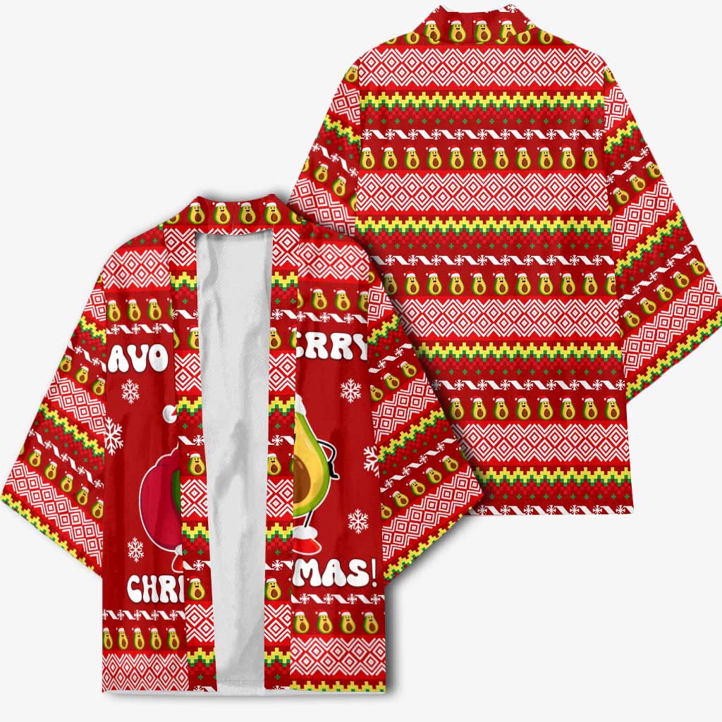 Avo Merry Christmas Kimono Xmas Holiday Patterns - Wonder Print Shop