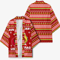Avo Merry Christmas Kimono Xmas Holiday Patterns - Wonder Print Shop
