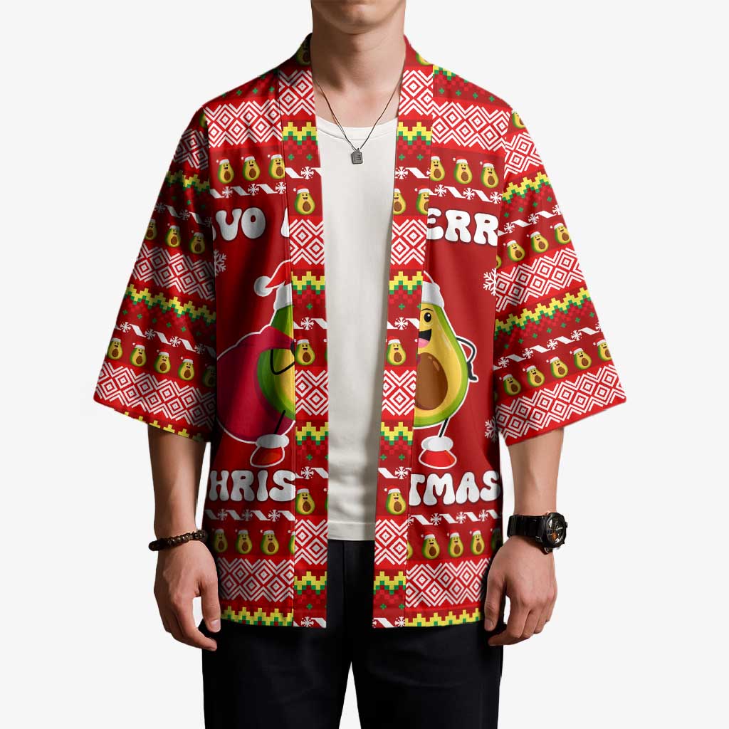 Avo Merry Christmas Kimono Xmas Holiday Patterns - Wonder Print Shop