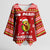 Avo Merry Christmas Kimono Sleeve Blouse Xmas Holiday Patterns - Wonder Print Shop