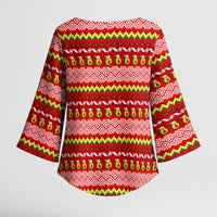 Avo Merry Christmas Kimono Sleeve Blouse Xmas Holiday Patterns - Wonder Print Shop