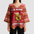 Avo Merry Christmas Kimono Sleeve Blouse Xmas Holiday Patterns - Wonder Print Shop