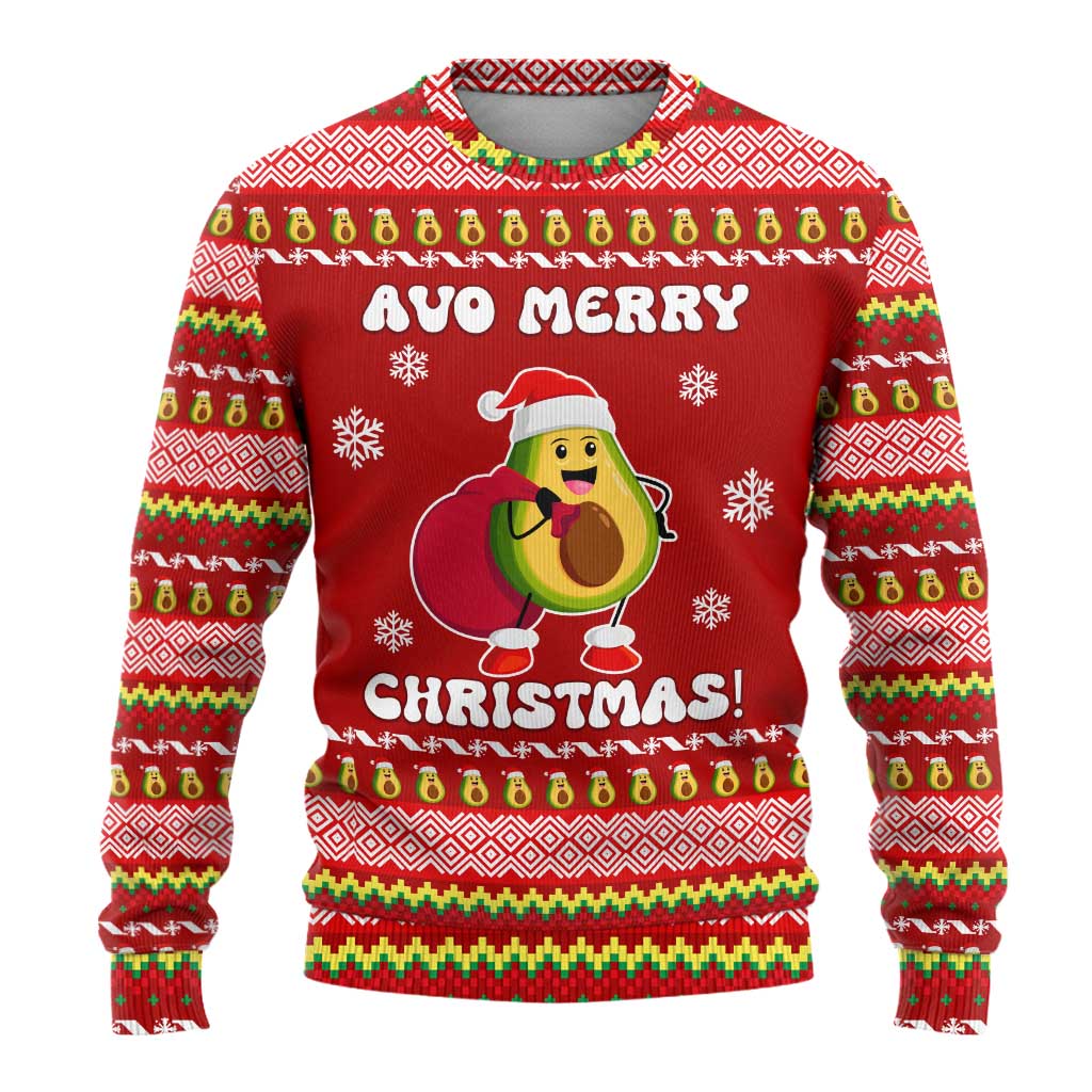 Avo Merry Christmas Ugly Christmas Sweater Xmas Holiday Patterns - Wonder Print Shop