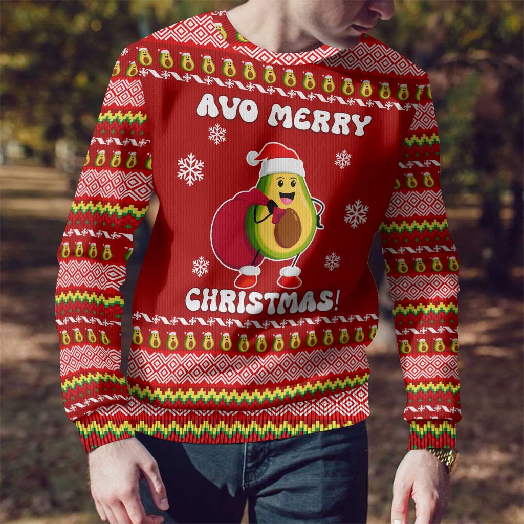 Avo Merry Christmas Ugly Christmas Sweater Xmas Holiday Patterns - Wonder Print Shop