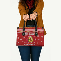 Avo Merry Christmas Leather Bag Xmas Holiday Patterns - Wonder Print Shop