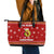 Avo Merry Christmas Leather Tote Bag Xmas Holiday Patterns - Wonder Print Shop