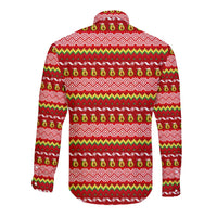 Avo Merry Christmas Long Sleeve Button Shirt Xmas Holiday Patterns - Wonder Print Shop