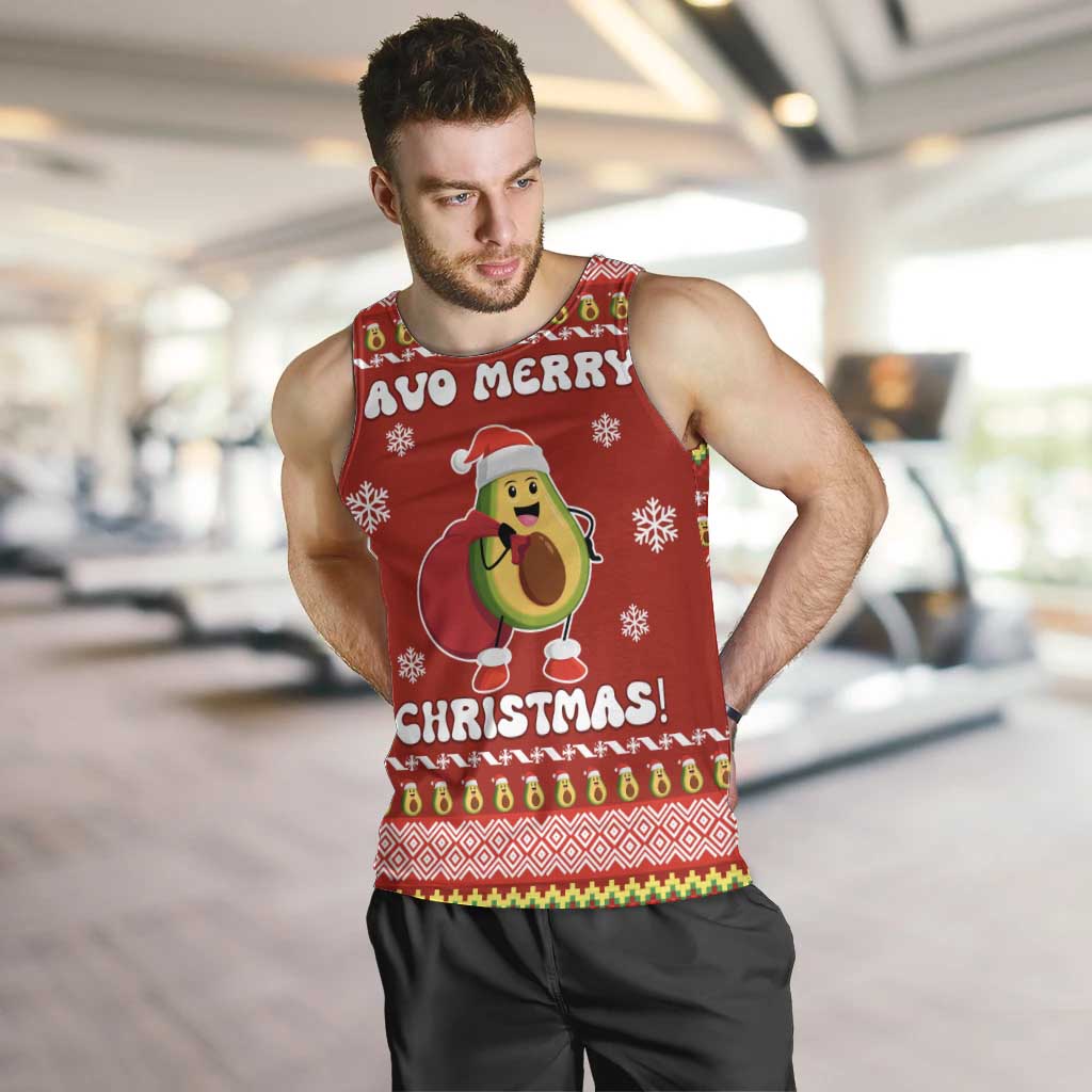 Avo Merry Christmas Men Tank Top Xmas Holiday Patterns - Wonder Print Shop