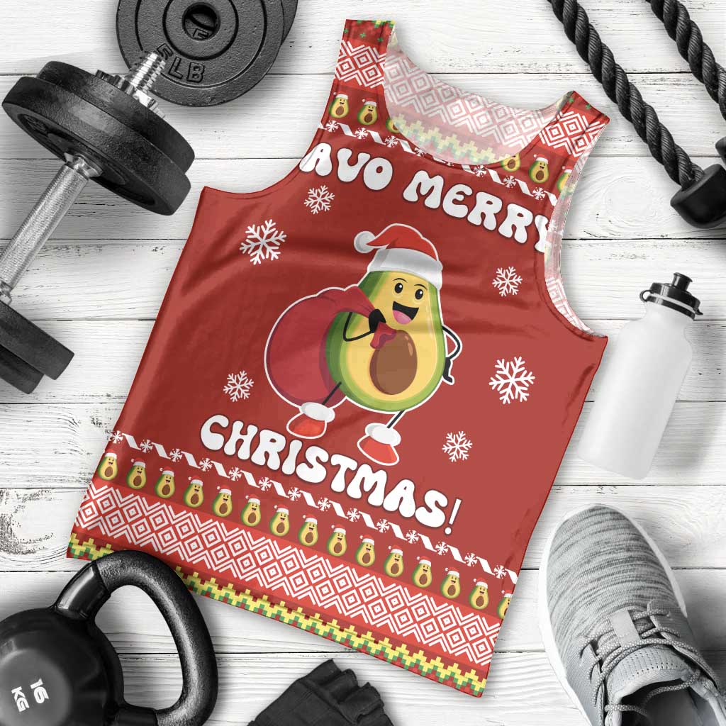 Avo Merry Christmas Men Tank Top Xmas Holiday Patterns - Wonder Print Shop