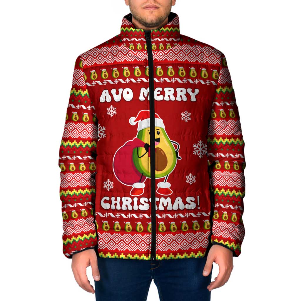 Avo Merry Christmas Padded Jacket Xmas Holiday Patterns - Wonder Print Shop