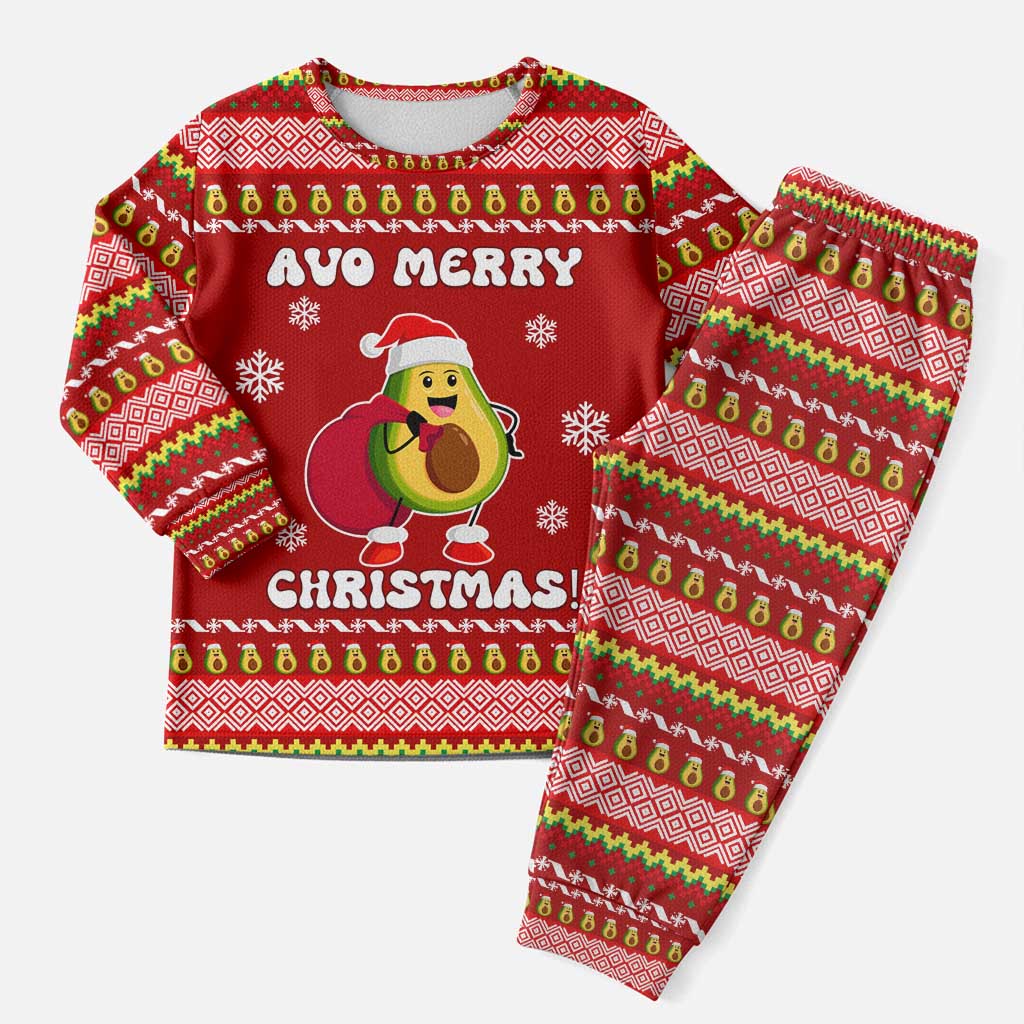 Avo Merry Christmas Pajama Set Xmas Holiday Patterns - Wonder Print Shop