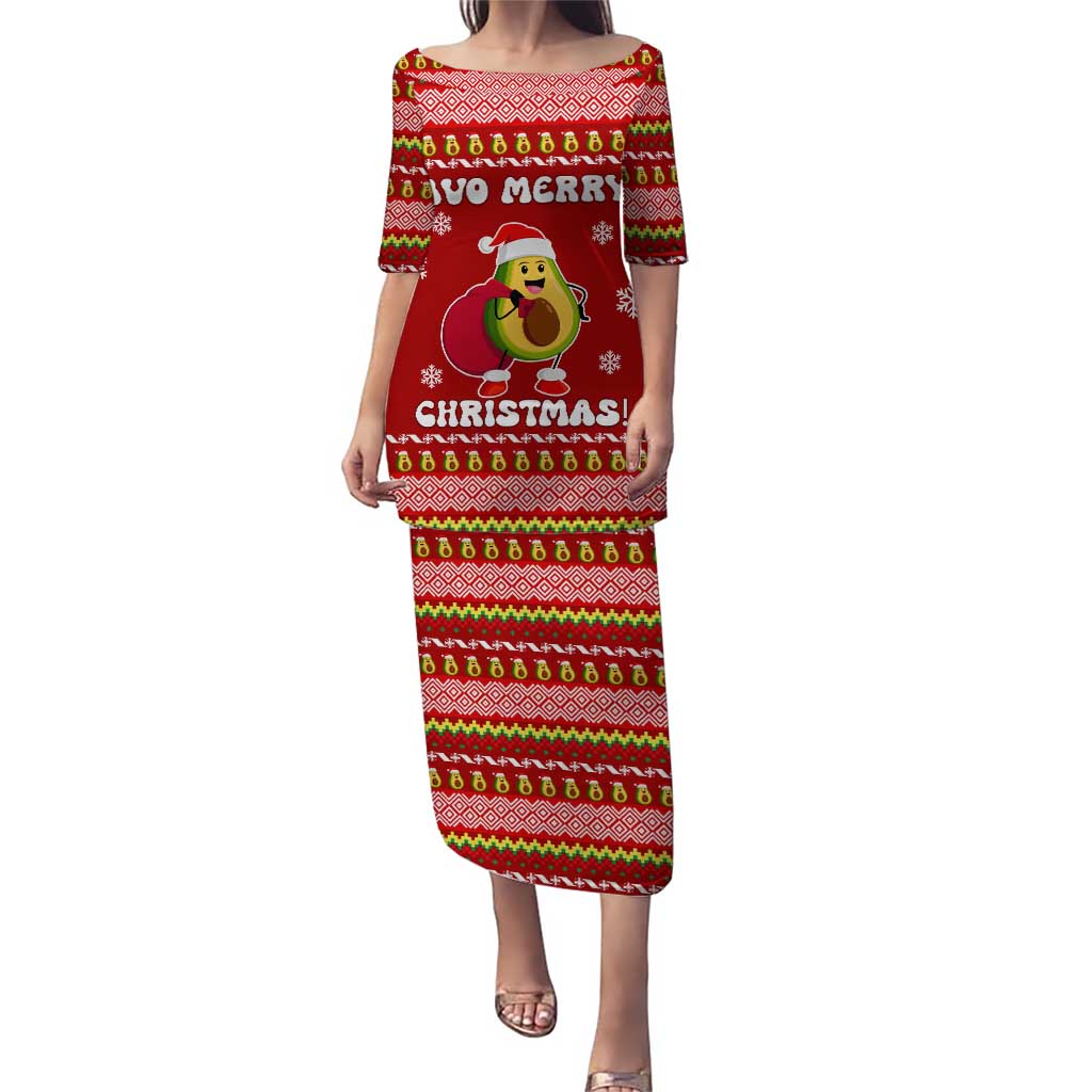 Avo Merry Christmas Puletasi Xmas Holiday Patterns - Wonder Print Shop