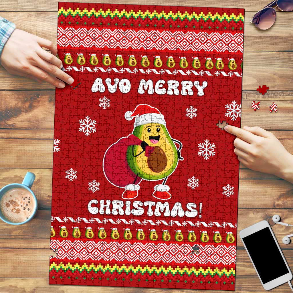 Avo Merry Christmas Puzzle Xmas Holiday Patterns - Wonder Print Shop