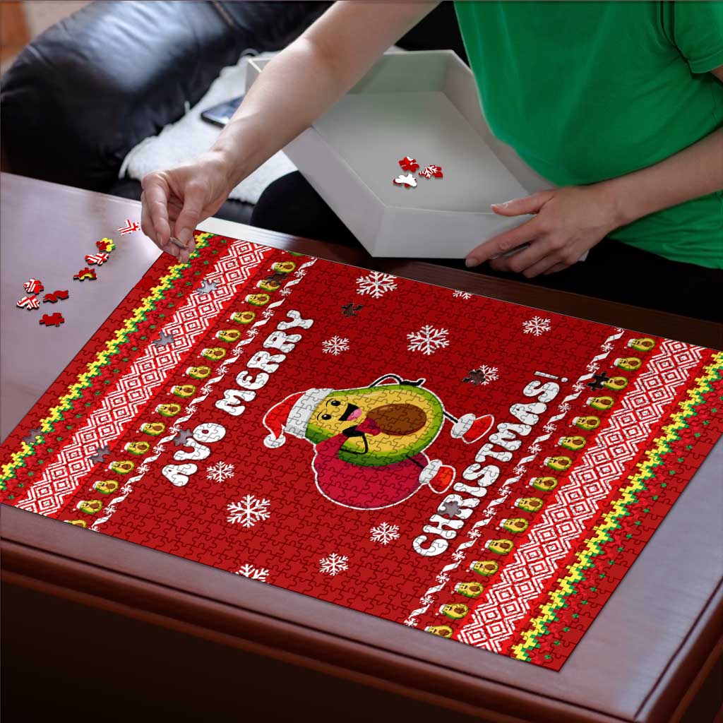 Avo Merry Christmas Puzzle Xmas Holiday Patterns - Wonder Print Shop