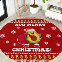 Avo Merry Christmas Round Carpet Xmas Holiday Patterns - Wonder Print Shop