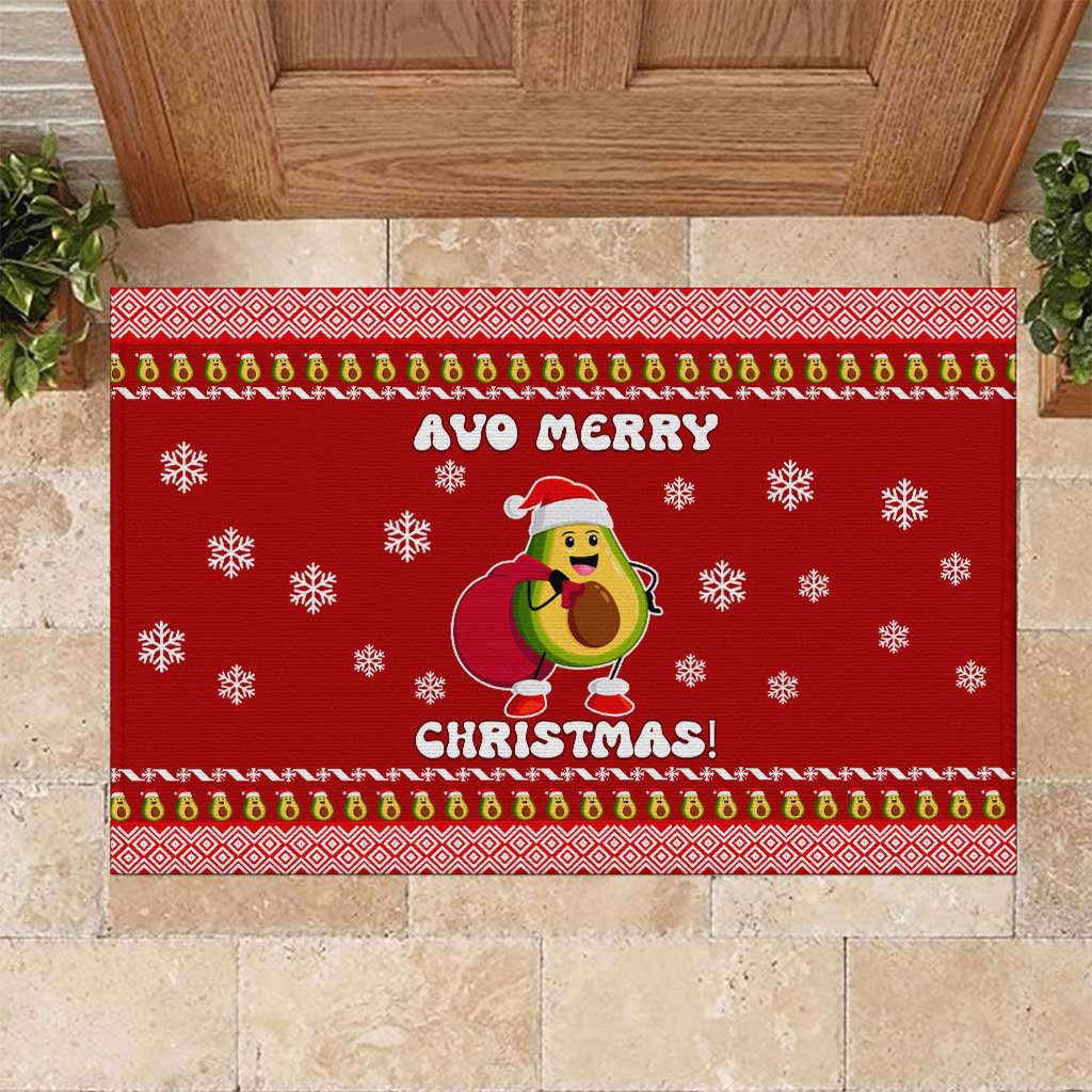 Avo Merry Christmas Rubber Doormat Xmas Holiday Patterns - Wonder Print Shop