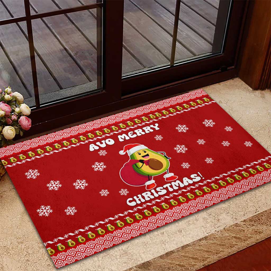 Avo Merry Christmas Rubber Doormat Xmas Holiday Patterns - Wonder Print Shop