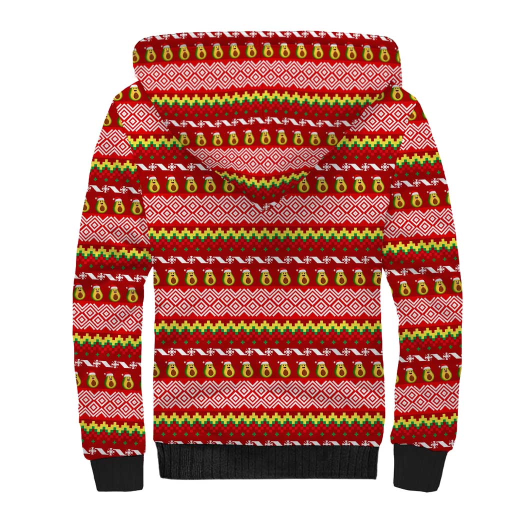 Avo Merry Christmas Sherpa Hoodie Xmas Holiday Patterns - Wonder Print Shop