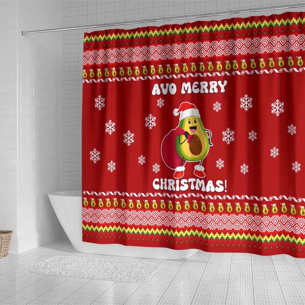 Avo Merry Christmas Shower Curtain Xmas Holiday Patterns - Wonder Print Shop