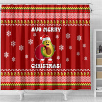 Avo Merry Christmas Shower Curtain Xmas Holiday Patterns - Wonder Print Shop