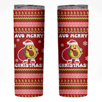 Avo Merry Christmas Skinny Tumbler Xmas Holiday Patterns - Wonder Print Shop