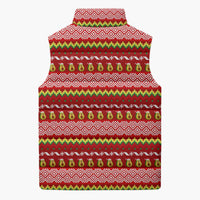 Avo Merry Christmas Sleeveless Puffer Jacket Xmas Holiday Patterns - Wonder Print Shop