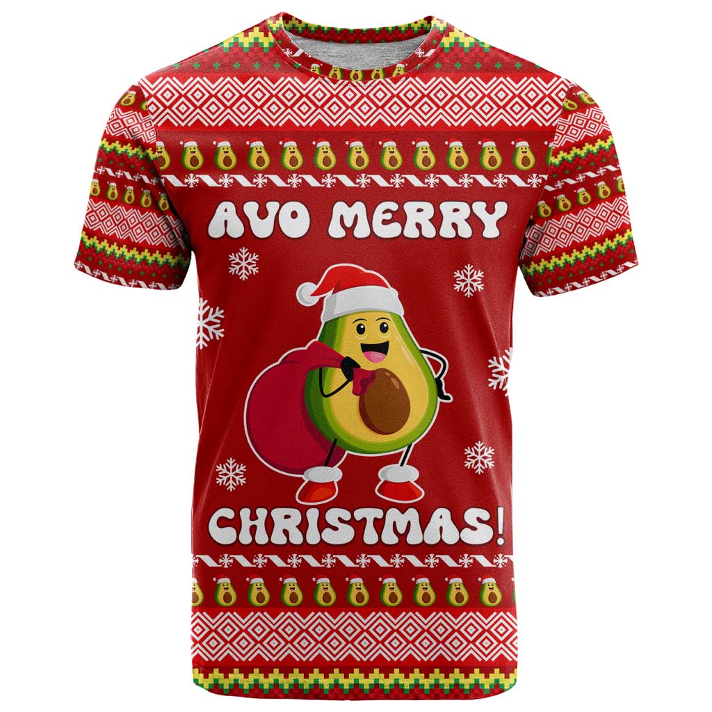 Avo Merry Christmas T Shirt Xmas Holiday Patterns - Wonder Print Shop