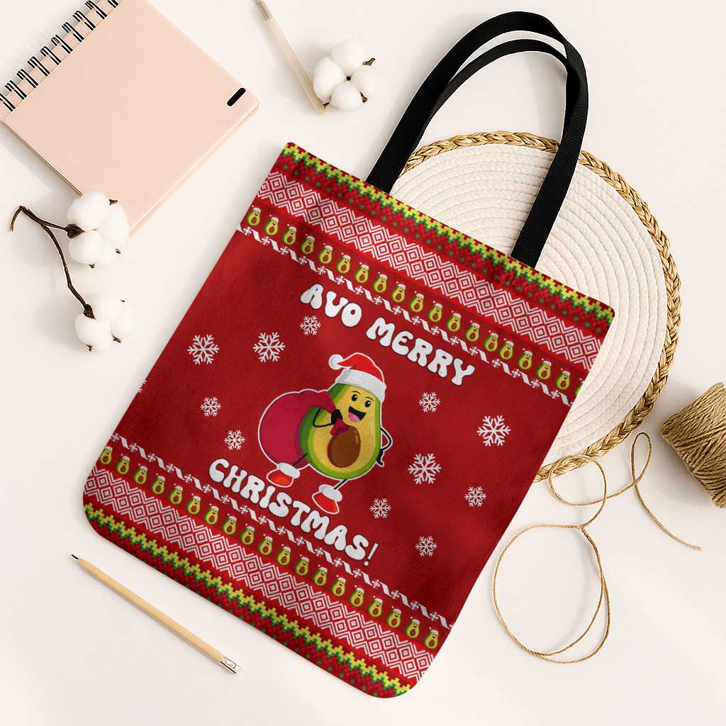 Avo Merry Christmas Tote Bag Xmas Holiday Patterns - Wonder Print Shop