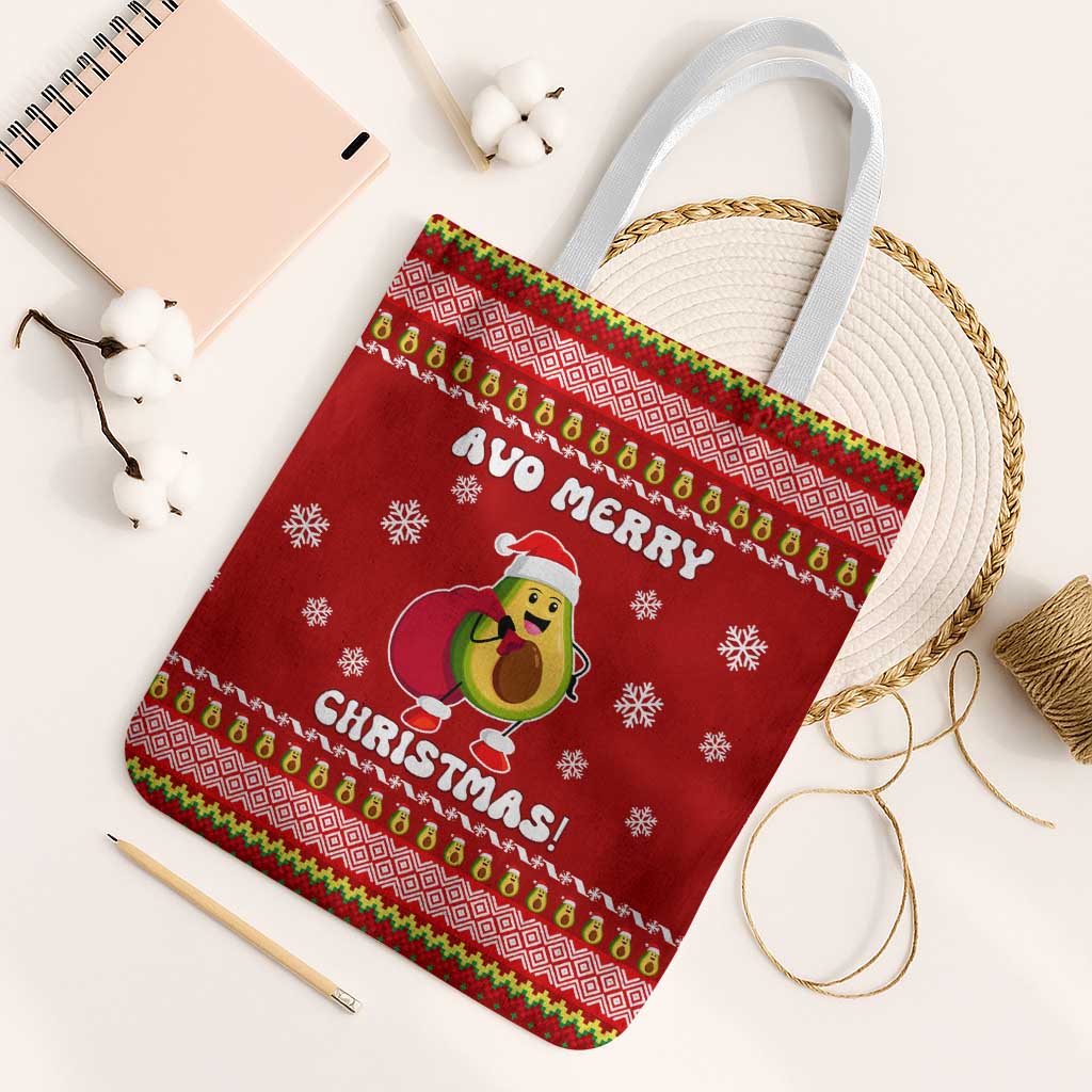 Avo Merry Christmas Tote Bag Xmas Holiday Patterns - Wonder Print Shop