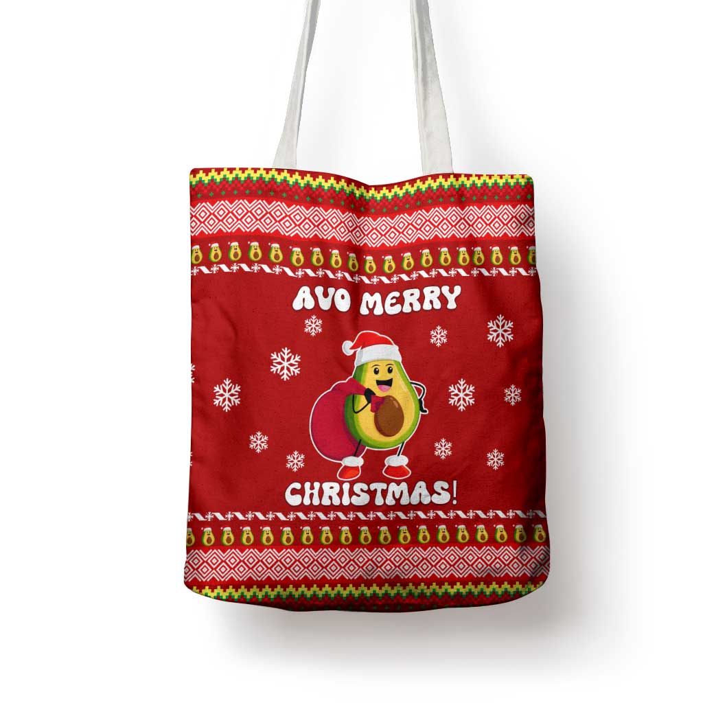 Avo Merry Christmas Tote Bag Xmas Holiday Patterns - Wonder Print Shop