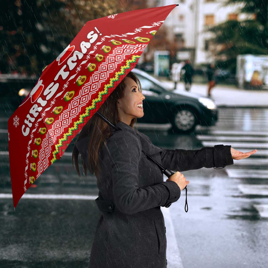 Avo Merry Christmas Umbrella Xmas Holiday Patterns - Wonder Print Shop