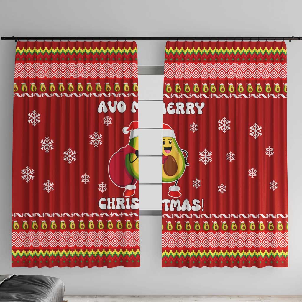 Avo Merry Christmas Window Curtain Xmas Holiday Patterns - Wonder Print Shop