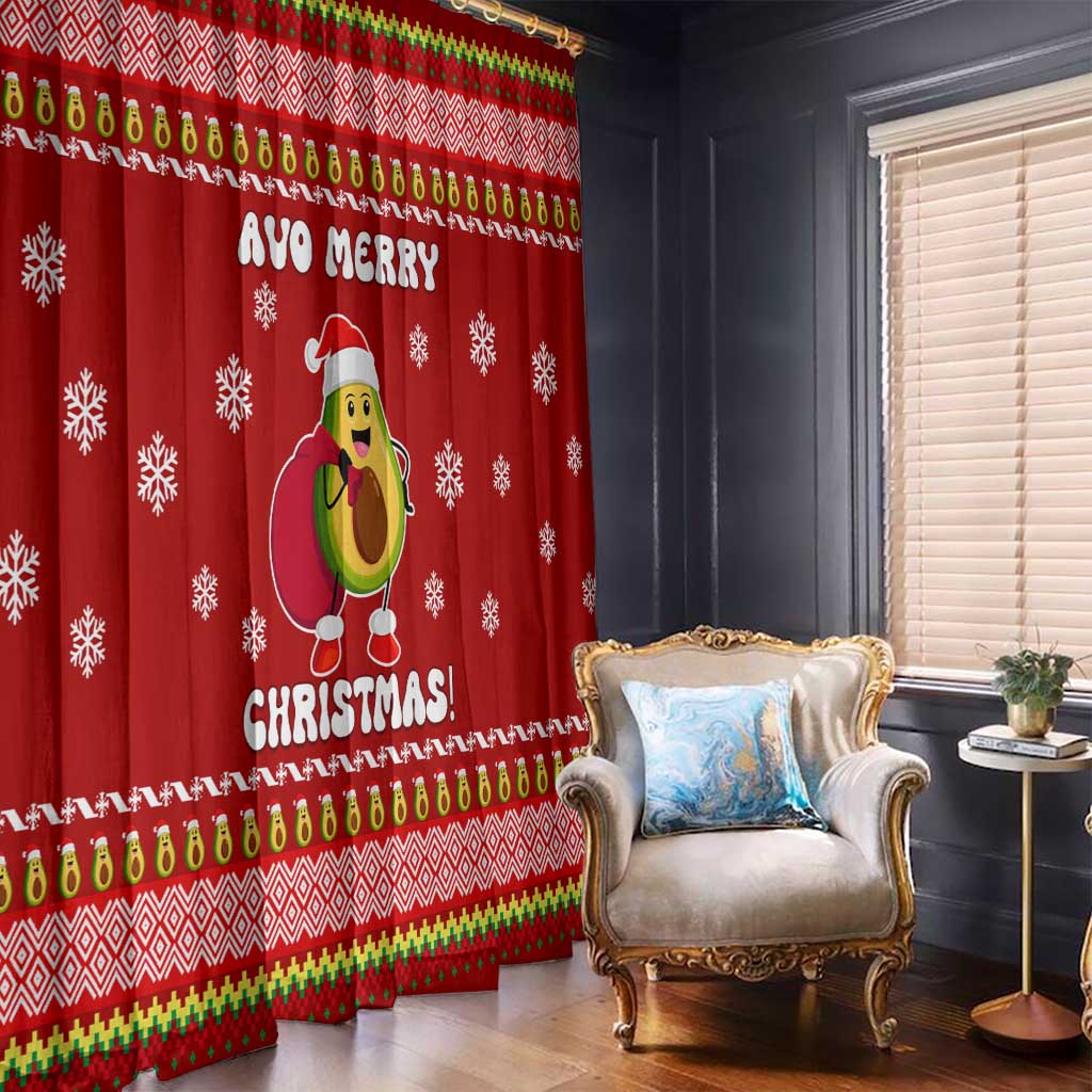 Avo Merry Christmas Window Curtain Xmas Holiday Patterns - Wonder Print Shop
