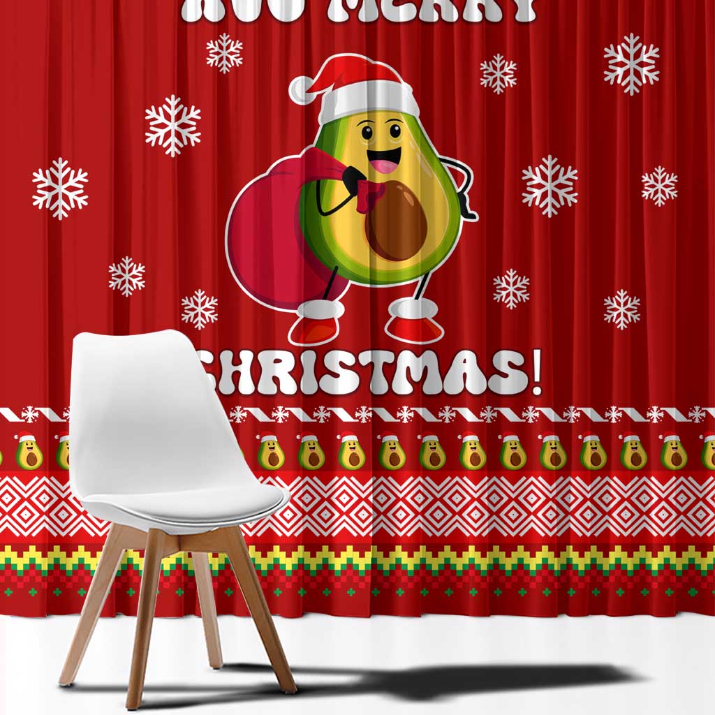 Avo Merry Christmas Window Curtain Xmas Holiday Patterns - Wonder Print Shop
