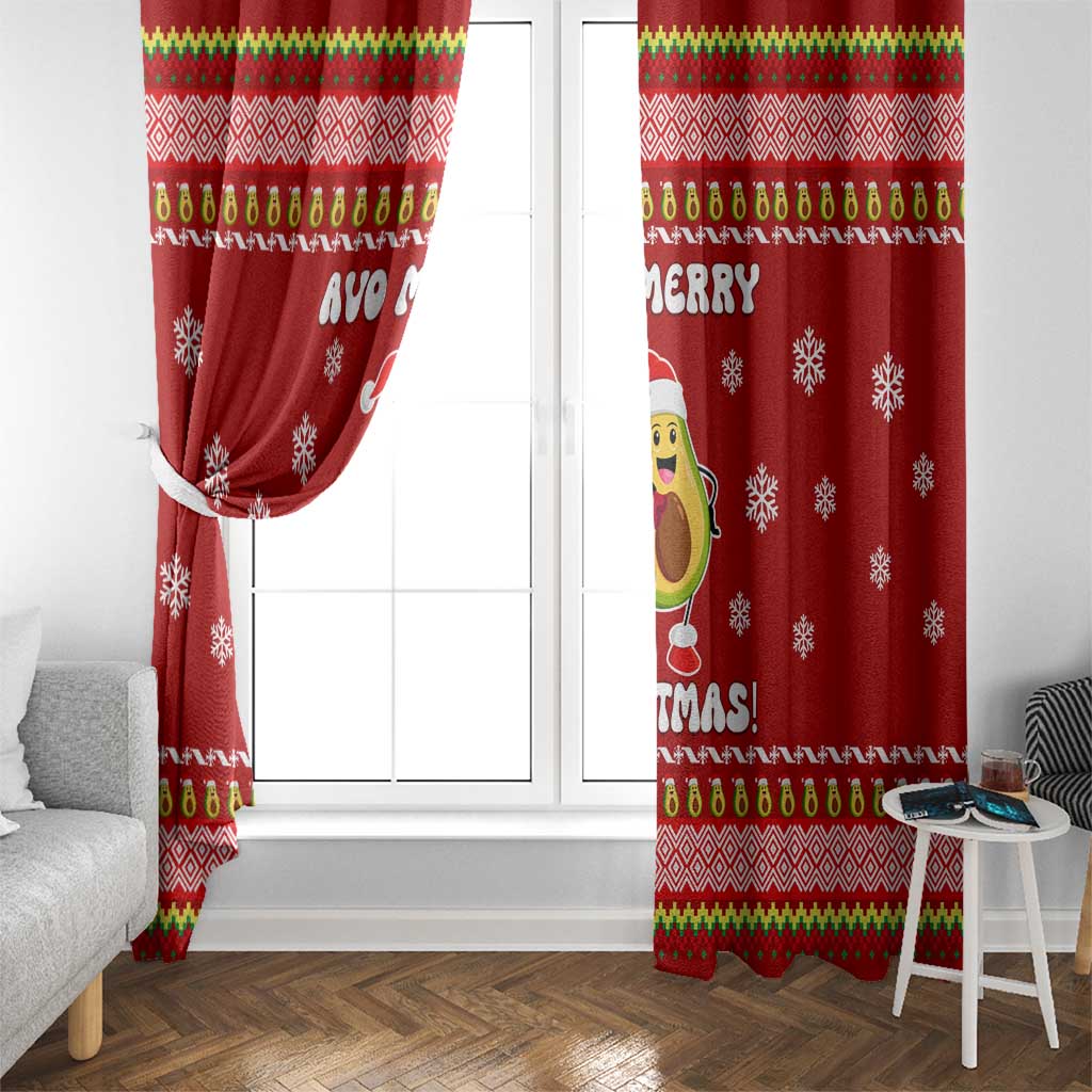 Avo Merry Christmas Window Curtain Xmas Holiday Patterns - Wonder Print Shop