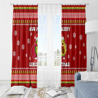 Avo Merry Christmas Window Curtain Xmas Holiday Patterns - Wonder Print Shop
