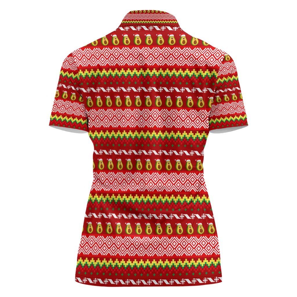 Avo Merry Christmas Women Polo Shirt Xmas Holiday Patterns - Wonder Print Shop
