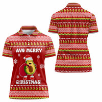 Avo Merry Christmas Women Polo Shirt Xmas Holiday Patterns - Wonder Print Shop