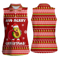 Avo Merry Christmas Women Sleeveless Polo Shirt Xmas Holiday Patterns - Wonder Print Shop