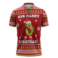 Avo Merry Christmas Zipper Polo Shirt Xmas Holiday Patterns - Wonder Print Shop