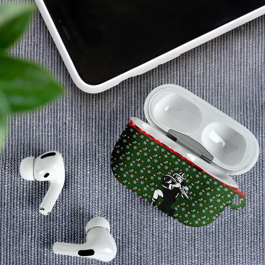 Awesome Firefighter Christmas AirPods Case Xmas Holiday Patterns - Wonder Print Shop