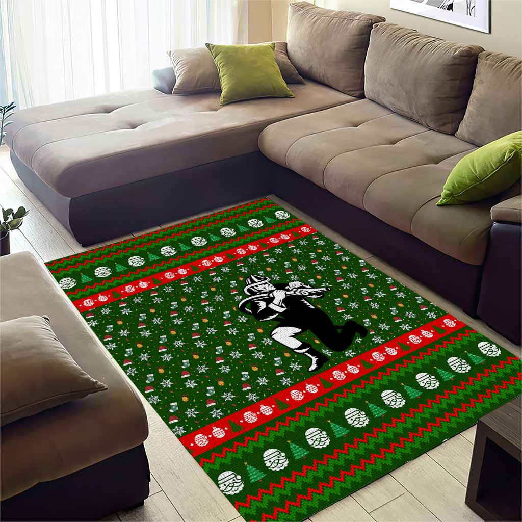 Awesome Firefighter Christmas Area Rug Xmas Holiday Patterns - Wonder Print Shop