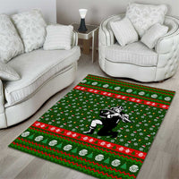 Awesome Firefighter Christmas Area Rug Xmas Holiday Patterns - Wonder Print Shop