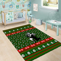 Awesome Firefighter Christmas Area Rug Xmas Holiday Patterns - Wonder Print Shop