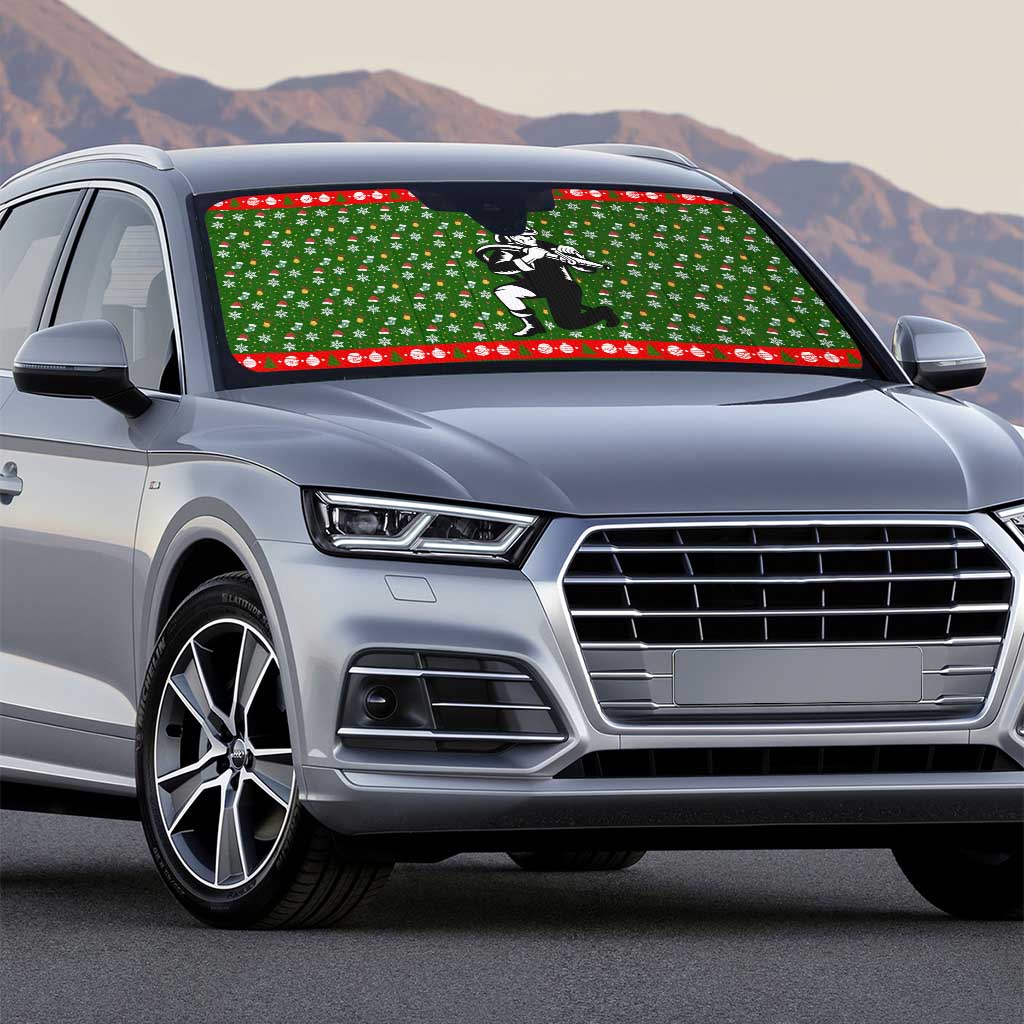 Awesome Firefighter Christmas Auto Sun Shade Xmas Holiday Patterns - Wonder Print Shop