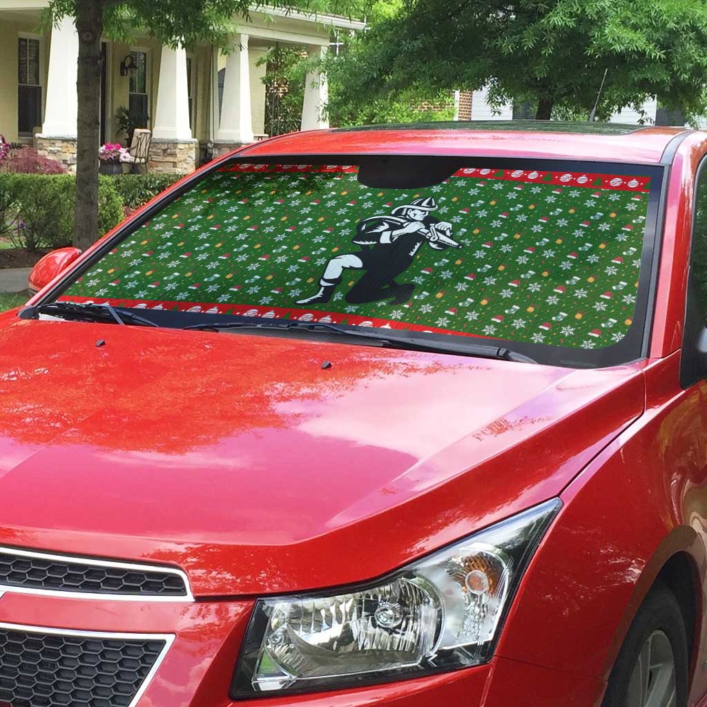 Awesome Firefighter Christmas Auto Sun Shade Xmas Holiday Patterns - Wonder Print Shop