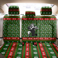 Awesome Firefighter Christmas Back Car Seat Cover Xmas Holiday Patterns - Wonder Print Shop