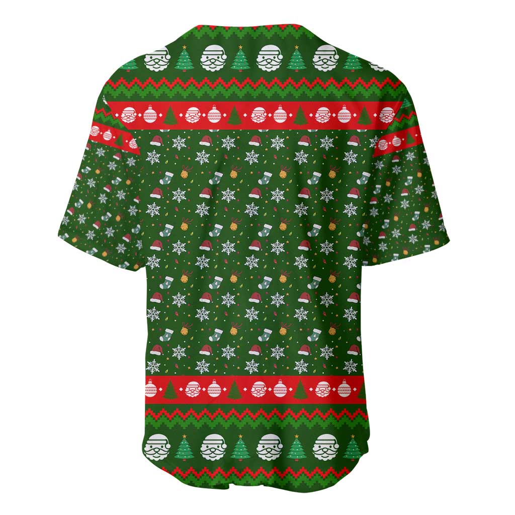 Awesome Firefighter Christmas Baseball Jersey Xmas Holiday Patterns - Wonder Print Shop