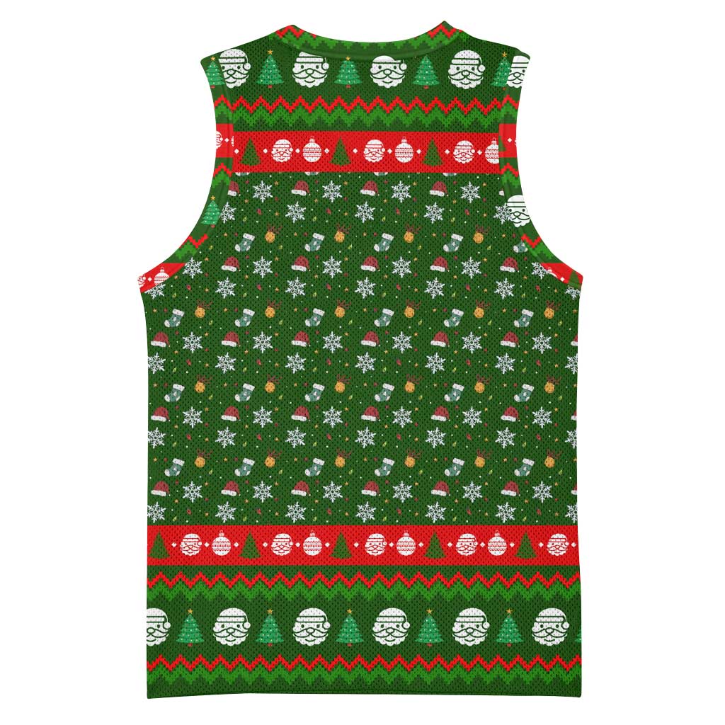 Awesome Firefighter Christmas Basketball Jersey Xmas Holiday Patterns - Wonder Print Shop